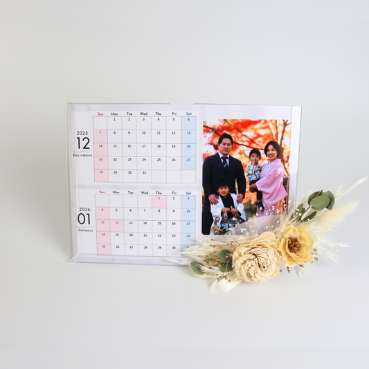 CA02【写真入りカレンダー/フラワー付き】