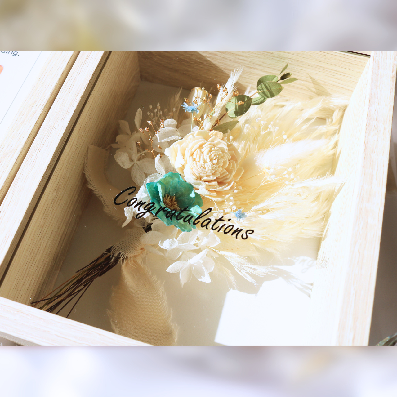 【結婚祝い木製ボックス】ホワイト