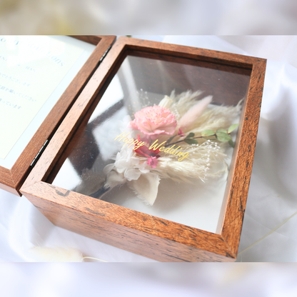 【結婚祝い木製ボックス】ブラウン