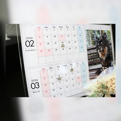 写真入りカレンダー【フラワー付き】