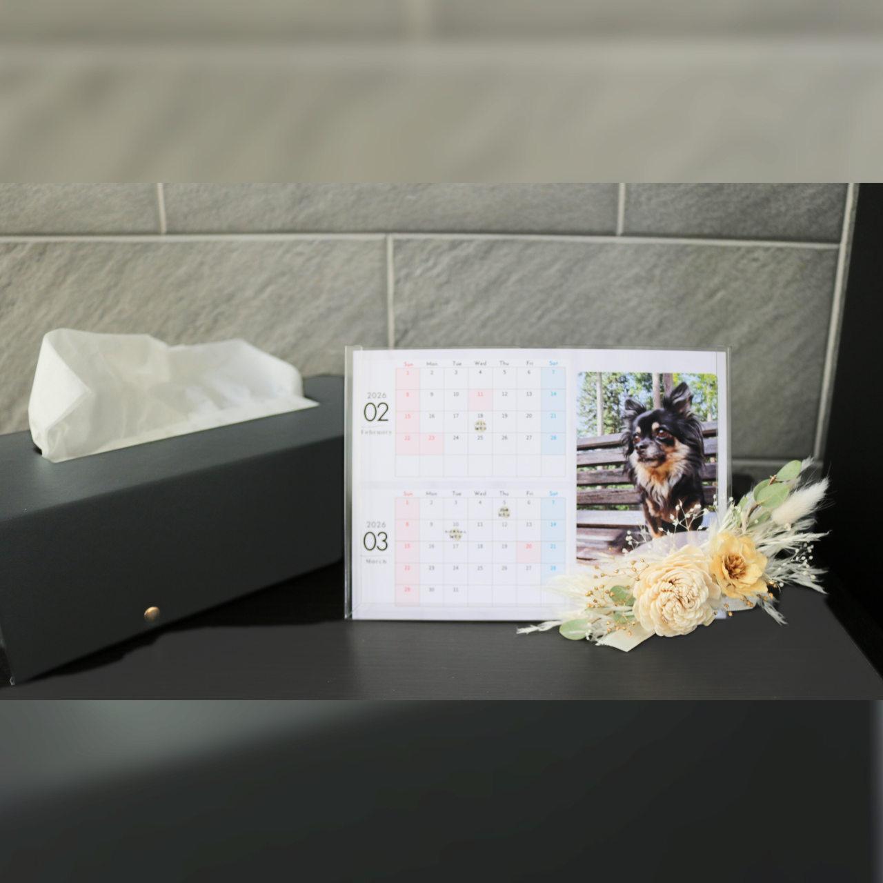 写真入りカレンダー【フラワー付き】